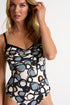 Shan Classique Draped front sweatheart neck one-piece